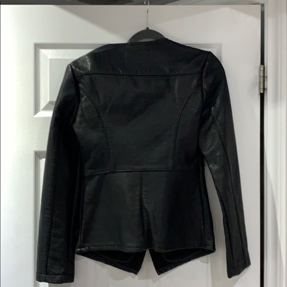 A black leather formal jacket. - Picture 2 of 2